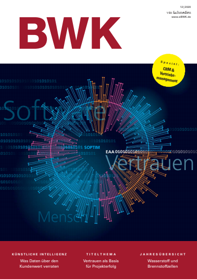 Cover der Ausgabe: BWK ENERGIE. Jahrgang 72 (2020), Heft 12