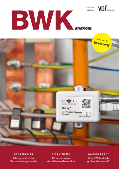 Cover der Ausgabe: BWK ENERGIE. Jahrgang 75 (2023), Heft 11-12
