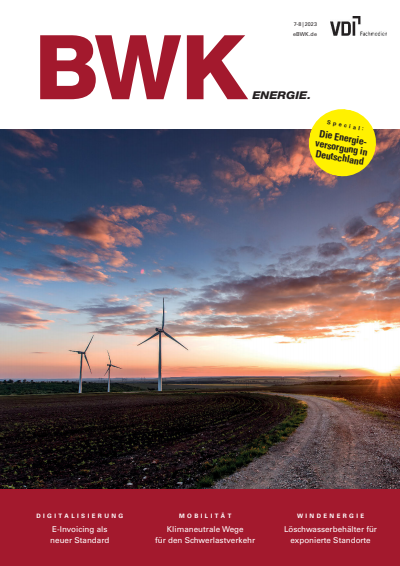 Cover der Ausgabe: BWK ENERGIE. Jahrgang 75 (2023), Heft 7-8
