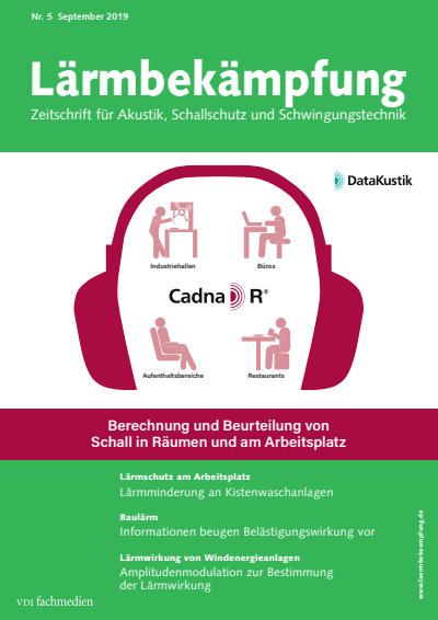 Cover der Ausgabe: Lärmbekämpfung Jahrgang 14 (2019), Heft 05