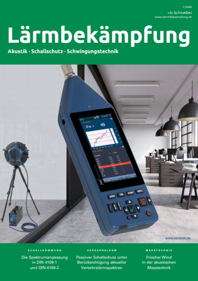 Cover der Ausgabe: Lärmbekämpfung Jahrgang 15 (2020), Heft 01
