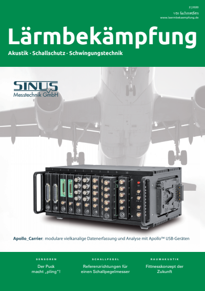 Cover der Ausgabe: Lärmbekämpfung Jahrgang 15 (2020), Heft 02