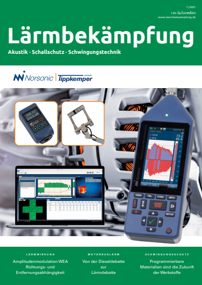 Cover der Ausgabe: Lärmbekämpfung Jahrgang 16 (2021), Heft 01