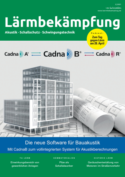 Cover der Ausgabe: Lärmbekämpfung Jahrgang 16 (2021), Heft 02