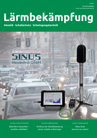 Cover der Ausgabe: Lärmbekämpfung Jahrgang 16 (2021), Heft 03