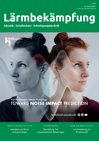 Cover der Ausgabe: Lärmbekämpfung Jahrgang 17 (2022), Heft 01