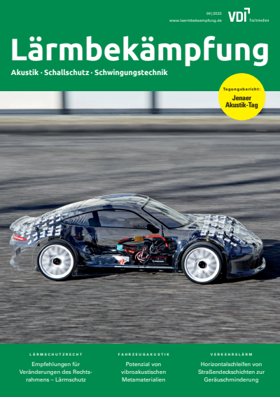 Cover der Ausgabe: Lärmbekämpfung Jahrgang 17 (2022), Heft 04