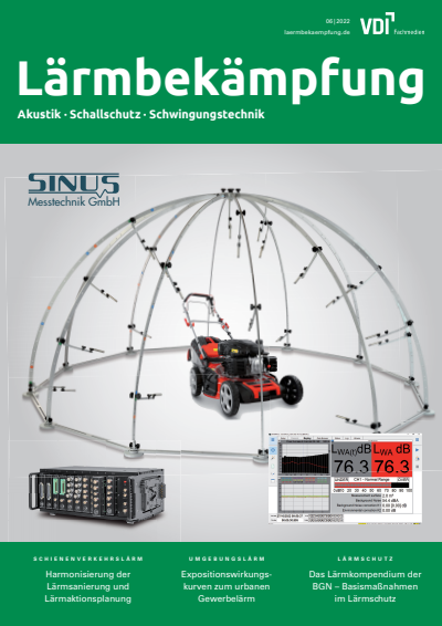 Cover der Ausgabe: Lärmbekämpfung Jahrgang 17 (2022), Heft 06