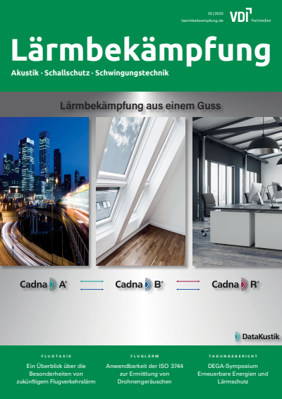 Cover der Ausgabe: Lärmbekämpfung Jahrgang 18 (2023), Heft 02