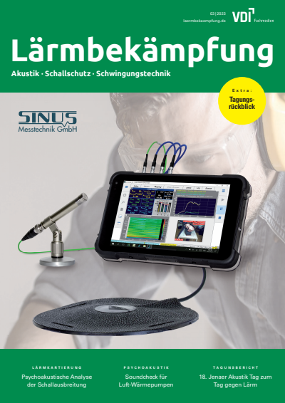 Cover der Ausgabe: Lärmbekämpfung Jahrgang 18 (2023), Heft 03