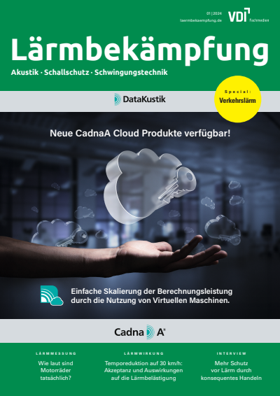 Cover der Ausgabe: Lärmbekämpfung Jahrgang 19 (2024), Heft 01