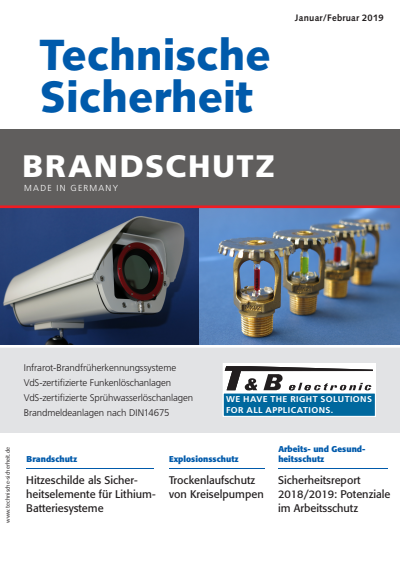 Cover der Ausgabe: Technische Sicherheit Jahrgang 9 (2019), Heft 01-02