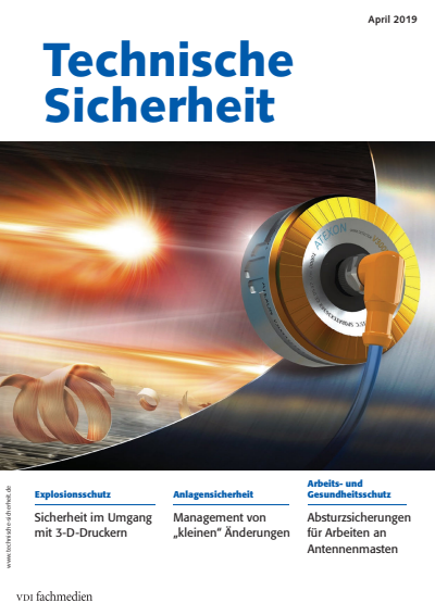 Cover der Ausgabe: Technische Sicherheit Jahrgang 9 (2019), Heft 04
