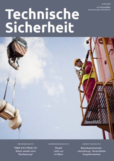 Cover der Ausgabe: Technische Sicherheit Jahrgang 10 (2020), Heft 04-05