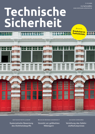Cover of Volume: Technische Sicherheit Volume 10 (2020), Edition 11-12