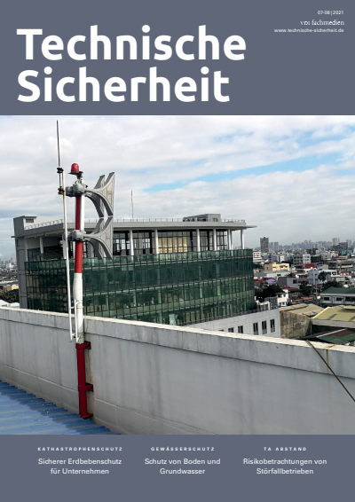 Cover der Ausgabe: Technische Sicherheit Jahrgang 11 (2021), Heft 07-08