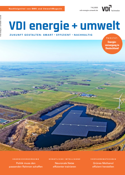 Cover der Ausgabe: VDI energie + umwelt Jahrgang 2 (2025), Heft 7-8