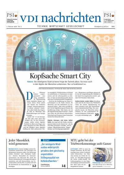 Cover der Ausgabe: VDI nachrichten Jahrgang 74 (2020), Heft 06