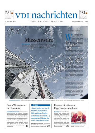 Cover der Ausgabe: VDI nachrichten Jahrgang 75 (2021), Heft 11