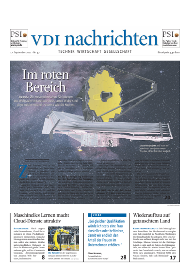 Cover der Ausgabe: VDI nachrichten Jahrgang 75 (2021), Heft 37