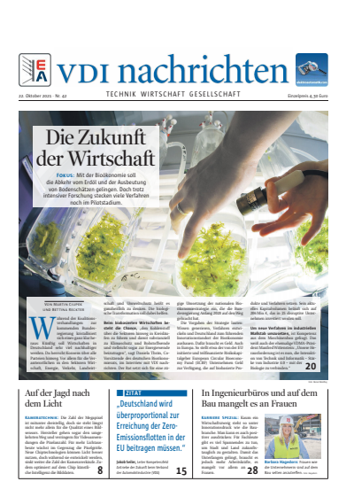 Cover der Ausgabe: VDI nachrichten Jahrgang 75 (2021), Heft 42