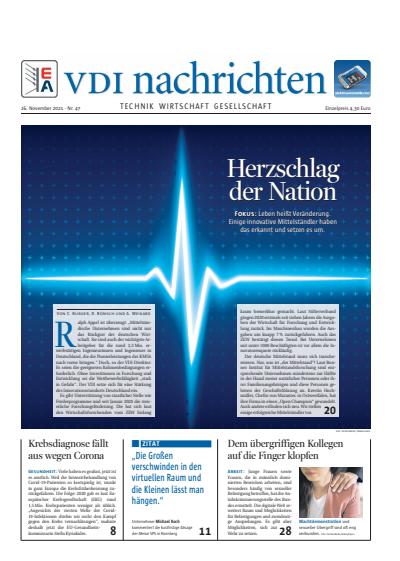 Cover der Ausgabe: VDI nachrichten Jahrgang 75 (2021), Heft 47