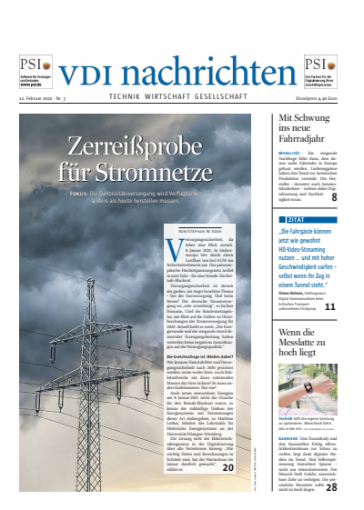 Cover der Ausgabe: VDI nachrichten Jahrgang 76 (2022), Heft 03