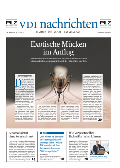 Cover of Volume: VDI nachrichten Volume 76 (2022), Edition 23