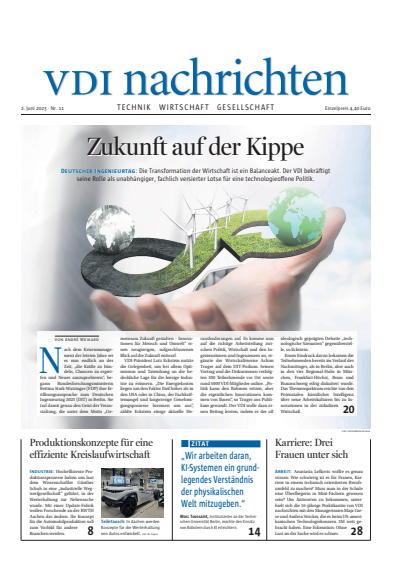 Cover of Volume: VDI nachrichten Volume 77 (2023), Edition 11