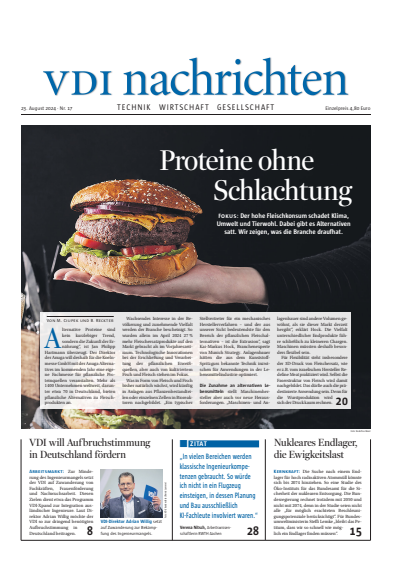 Cover of Volume: VDI nachrichten Volume 78 (2024), Edition 17