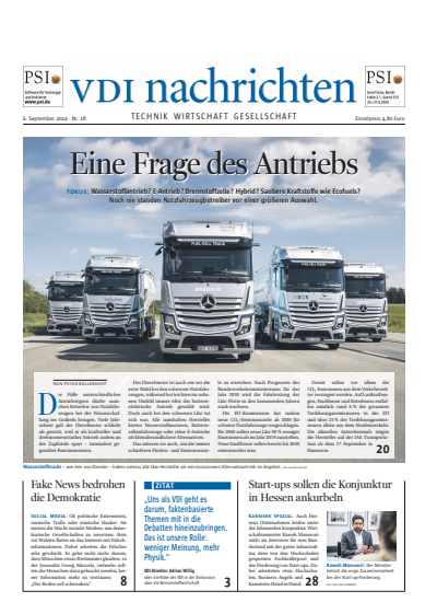 Cover of Volume: VDI nachrichten Volume 78 (2024), Edition 18