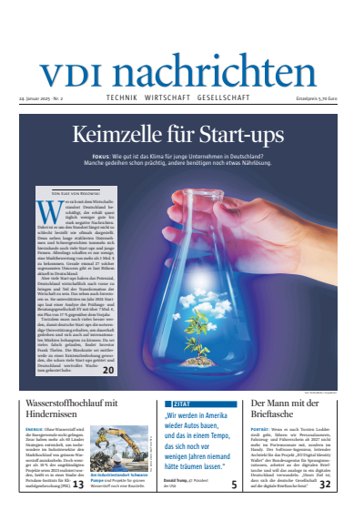 Cover der Ausgabe: VDI nachrichten Jahrgang 79 (2025), Heft 02