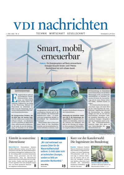 Cover der Ausgabe: VDI nachrichten Jahrgang 79 (2025), Heft 09