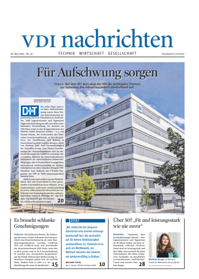 Cover of Volume: VDI nachrichten Volume 79 (2025), Edition 10