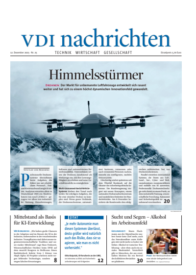 Cover of Volume: VDI nachrichten Volume 79 (2025), Edition 25
