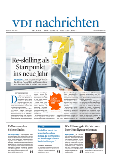 Cover der Ausgabe: VDI nachrichten Jahrgang 80 (2026), Heft 01
