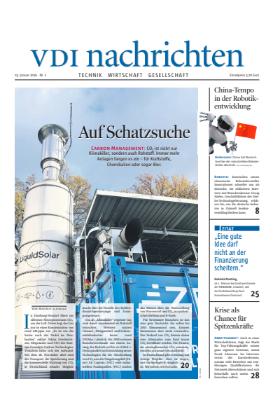 Cover der Ausgabe: VDI nachrichten Jahrgang 80 (2026), Heft 02