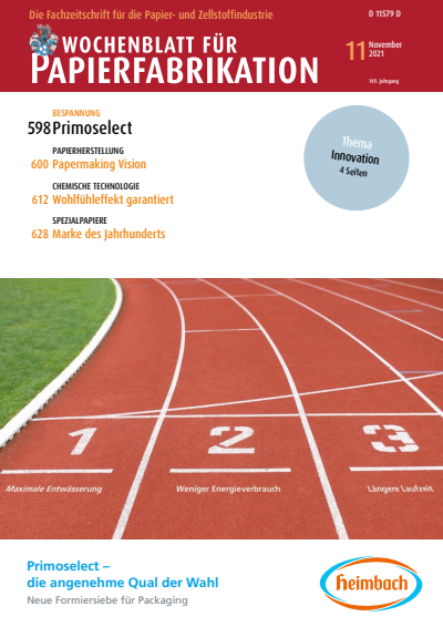Cover der Ausgabe: Wochenblatt für Papierfabrikation Jahrgang 149 (2021), Heft 11