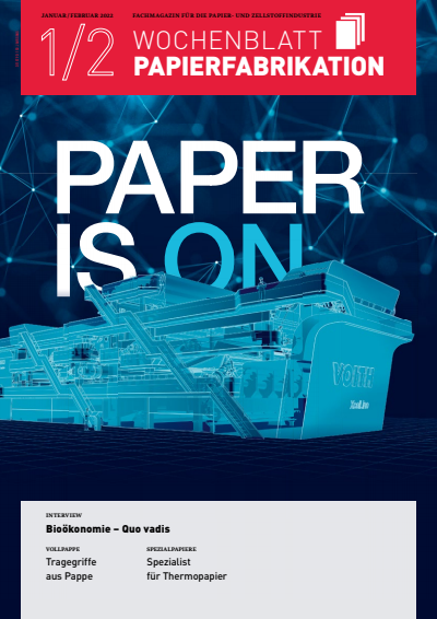 Cover der Ausgabe: Wochenblatt für Papierfabrikation Jahrgang 150 (2022), Heft 1-2