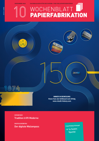 Cover der Ausgabe: Wochenblatt für Papierfabrikation Jahrgang 151 (2023), Heft 10