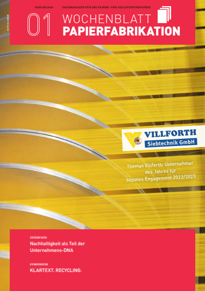 Cover der Ausgabe: Wochenblatt für Papierfabrikation Jahrgang 152 (2024), Heft 1