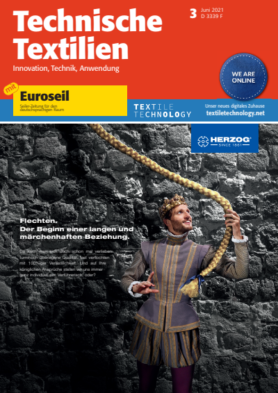Cover der Ausgabe: Technische Textilien Jahrgang 64 (2021), Heft 3