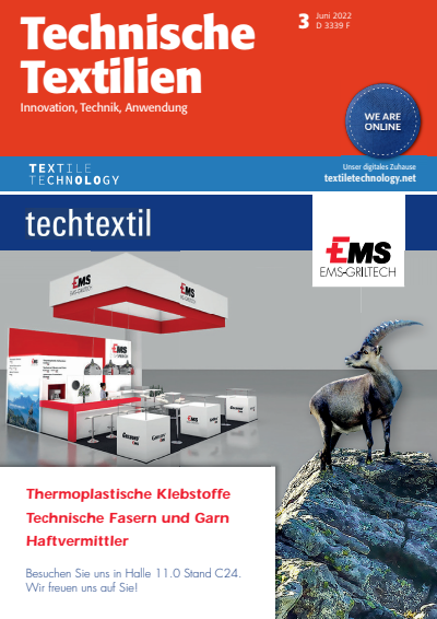 Cover der Ausgabe: Technische Textilien Jahrgang 65 (2022), Heft 3