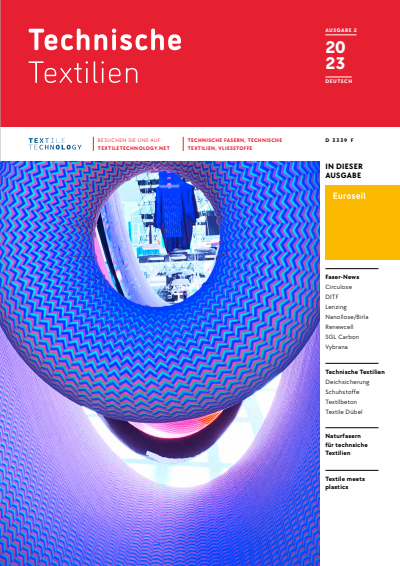 Cover der Ausgabe: Technische Textilien Jahrgang 66 (2023), Heft 2