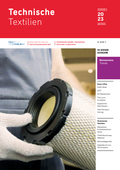Cover der Ausgabe: Technische Textilien Jahrgang 66 (2023), Heft 5