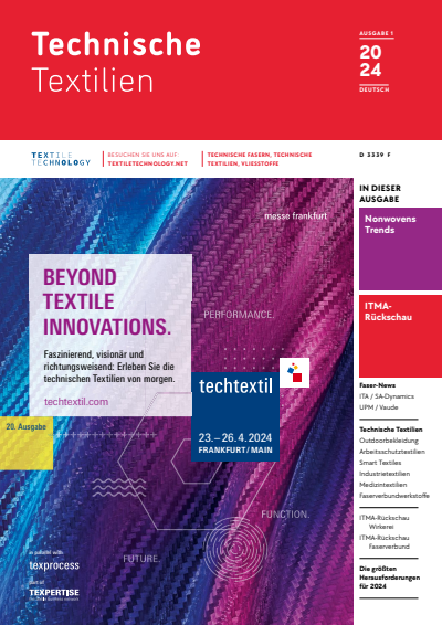 Cover der Ausgabe: Technische Textilien Jahrgang 67 (2024), Heft 1