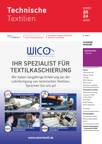 Cover der Ausgabe: Technische Textilien Jahrgang 67 (2024), Heft 5