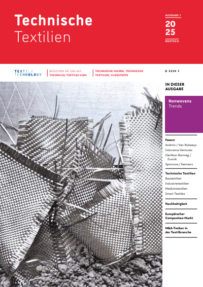 Cover der Ausgabe: Technische Textilien Jahrgang 68 (2025), Heft 1