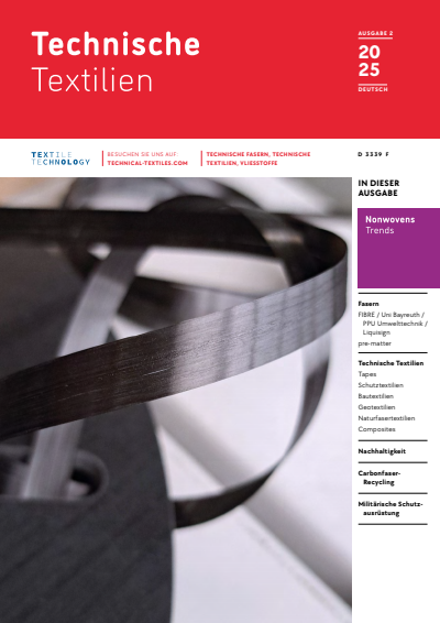 Cover der Ausgabe: Technische Textilien Jahrgang 68 (2025), Heft 2