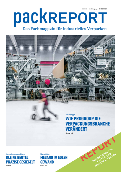Cover der Ausgabe: packREPORT Jahrgang 53 (2021), Heft 1-2